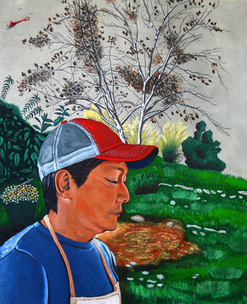Andre At Hillside 2015 o/c 43x35 inches