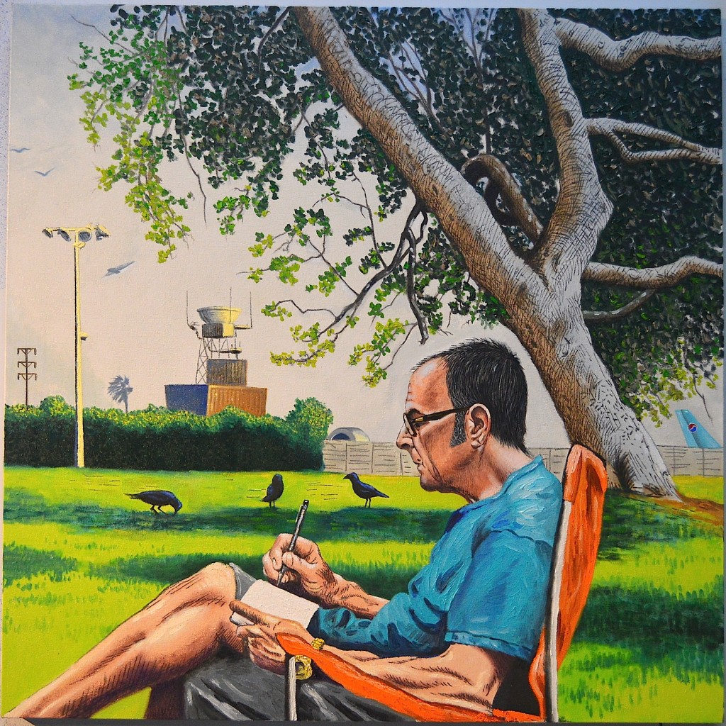 Selfie Drawing at Westchester Park 2015 o/c 41x41 inches