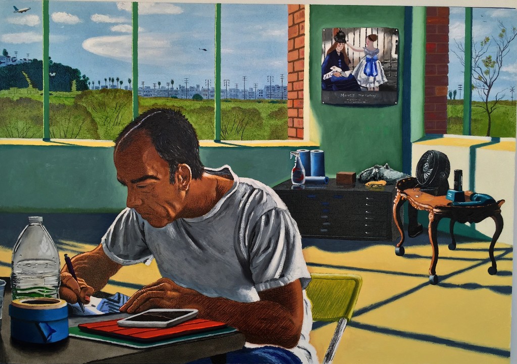 Selfie in Bendix Atelier 2015 o/c 35x50 inches