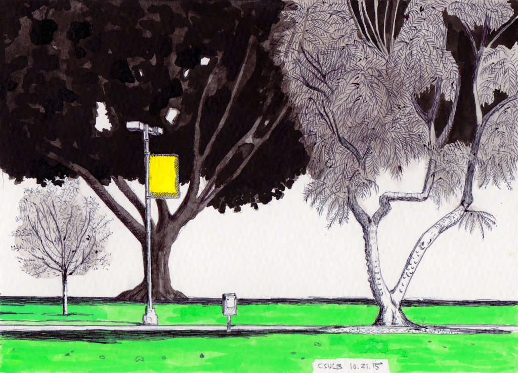 CSULB Trees 10.21.15 2015 Ink and gouache on paper 5.5x7.5 inches